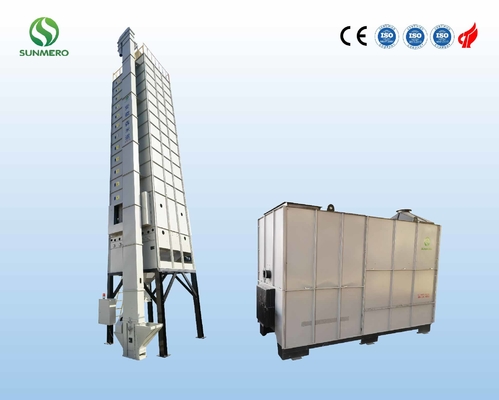 120 टन/बैच इंटेलिजेंट राइस ड्रायर 5.5kW भूसी बर्नर के साथ