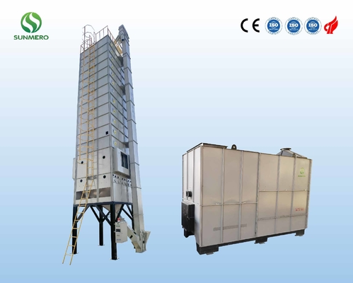 120 टन/बैच इंटेलिजेंट राइस ड्रायर 5.5kW भूसी बर्नर के साथ