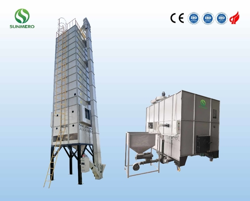 भूसी भट्ठी के साथ 5.5kW 200 टन बड़ी क्षमता धान अनाज ड्रायर