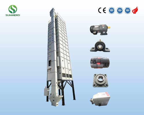 चावल प्रसंस्करण से पहले चावल मिलर्स के लिए 5.5kW इलेक्ट्रिक चावल अनाज ड्रायर 20 टन