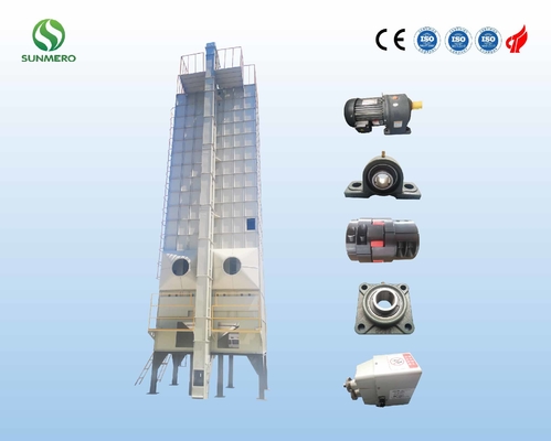 चावल अनाज मिलिंग के लिए 30ton रीसर्क्युलेटिंग बैच ड्रायर 380V